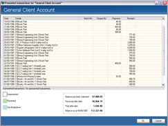 Reconciling your cashbook on screen