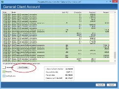Click the save session button while reconciling your cashbook